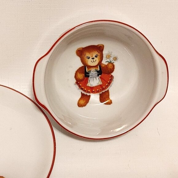 Vintage Hermann Teddy Plate and Bowl Set Made in West Germany - Picture 7 of 8